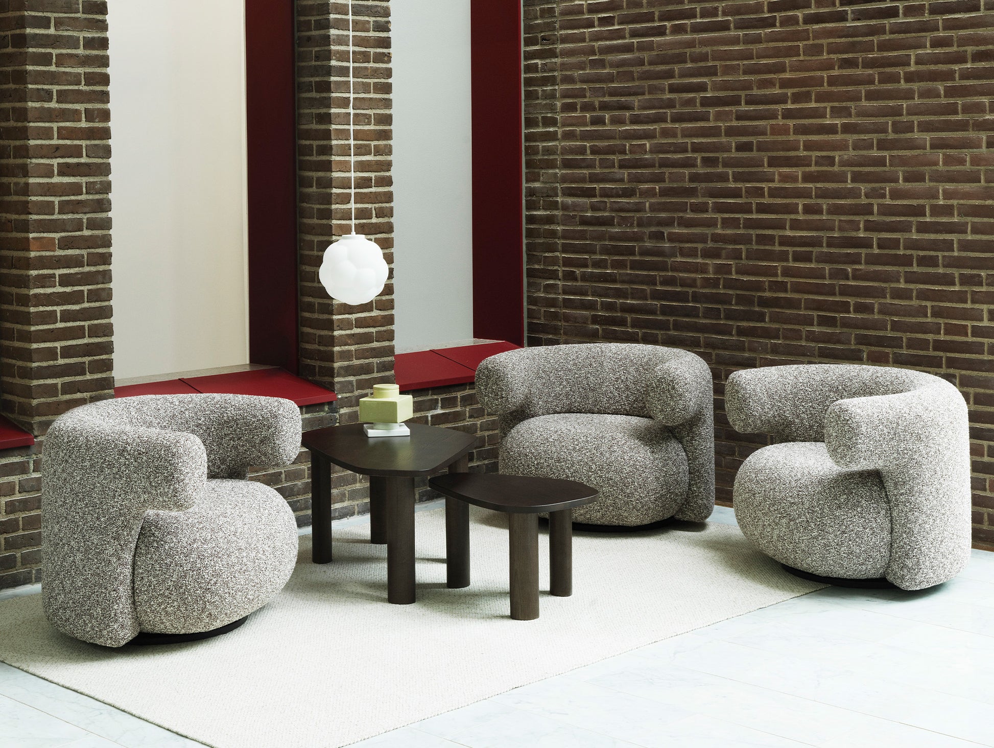 Burra Lounge Chair by Normann Copenhagen - Swivel Base with Return / Zero 011