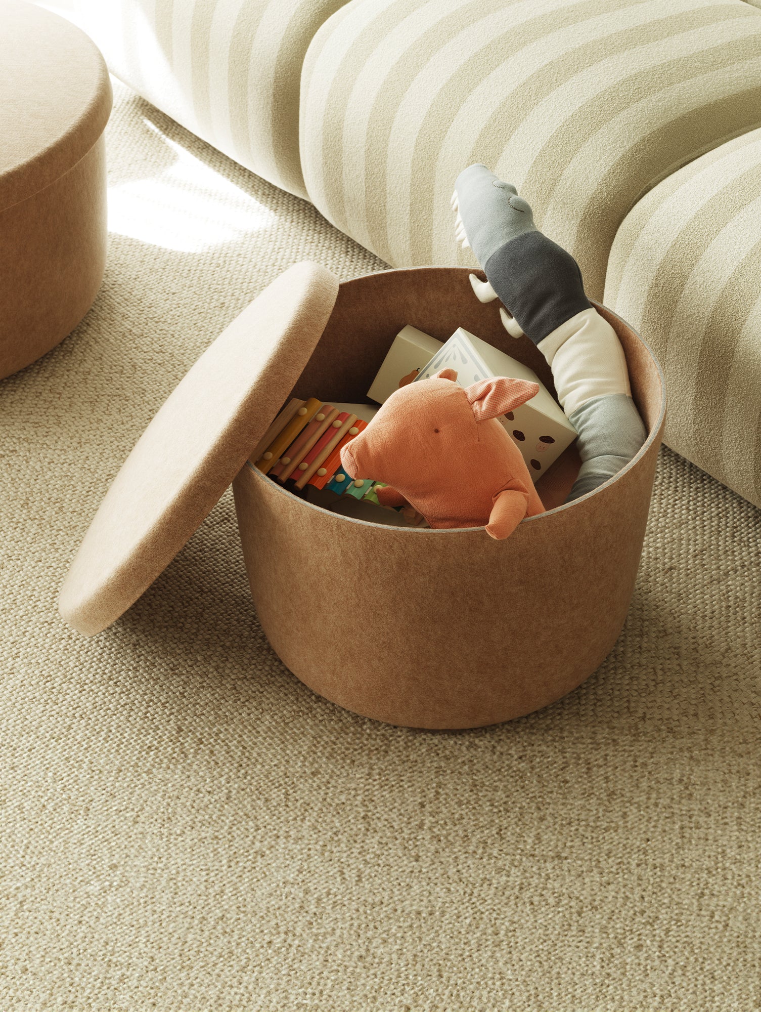 Hide Storage Pouf by Normann Copenhagen - Small / Sand