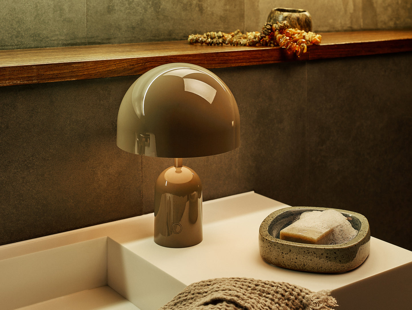 Bell LED Portable Lamp by Tom Dixon - Taupe