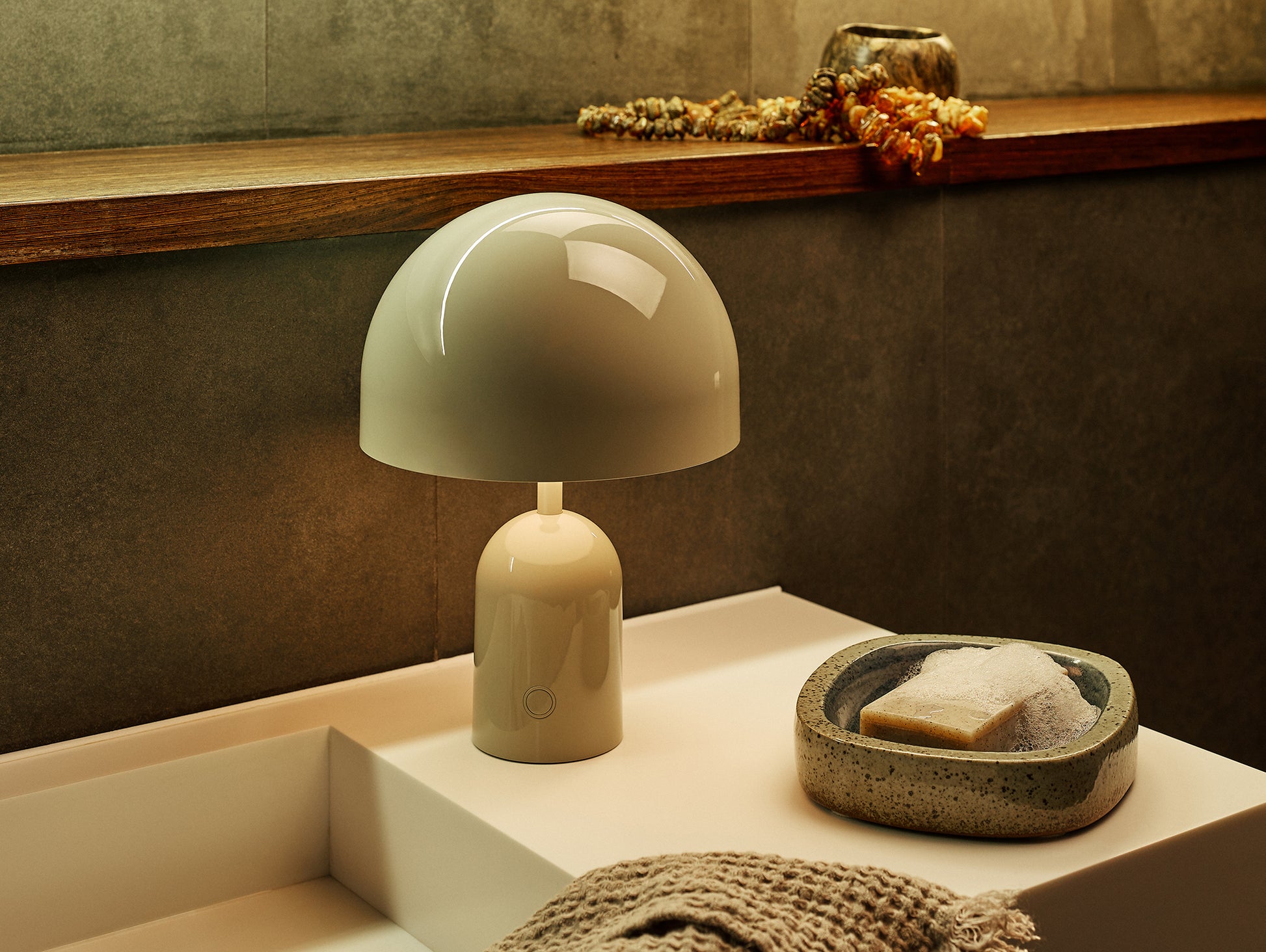 Bell LED Portable Lamp by Tom Dixon - Grey