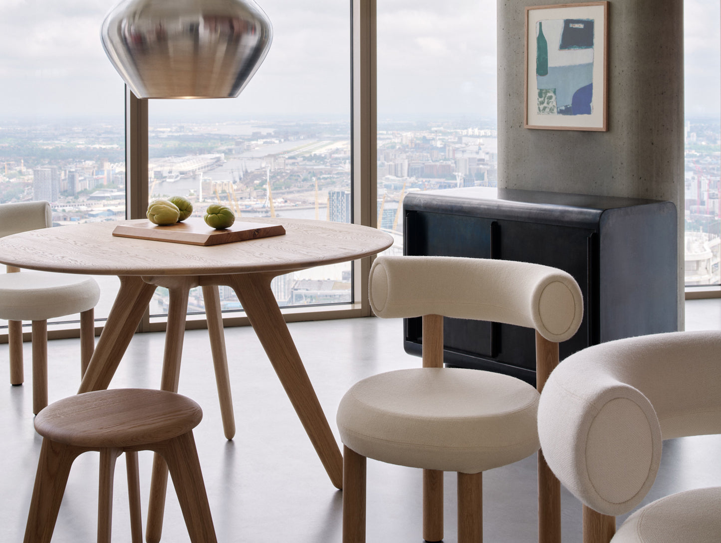 Slab Stool by Tom Dixon - Lacquered Oak