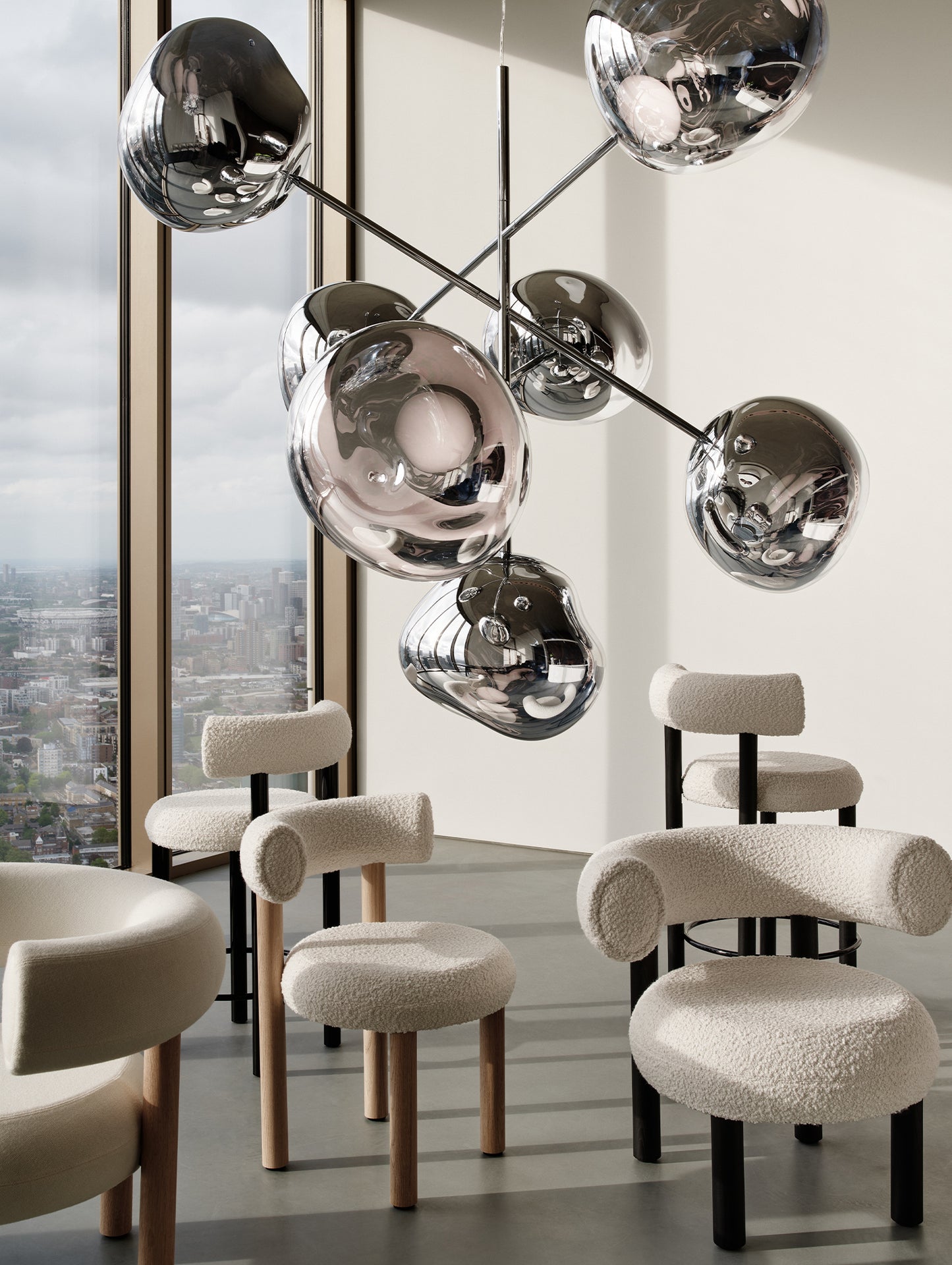 Melt LED Chandelier by Tom Dixon - Large / Chrome