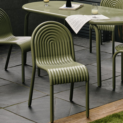 Groove Side Chair by Tom Dixon - Moss