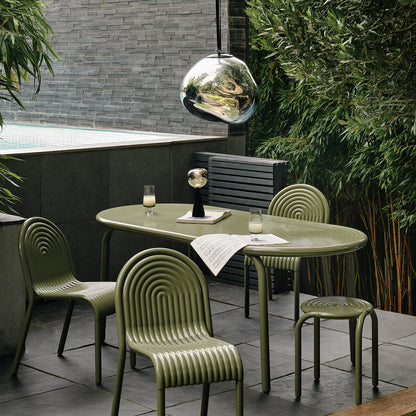 Groove Stool by Tom Dixon - Moss