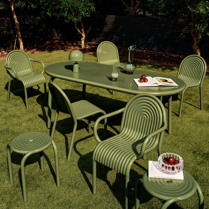 Groove Stool by Tom Dixon - Moss
