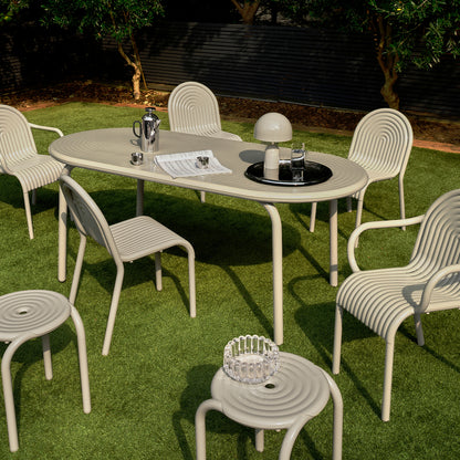 Groove Side Chair by Tom Dixon - Putty