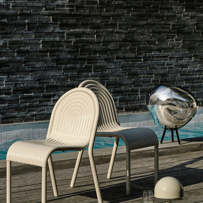 Groove Side Chair by Tom Dixon - Putty