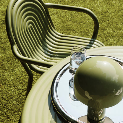 Groove Obround Table by Tom Dixon - Moss