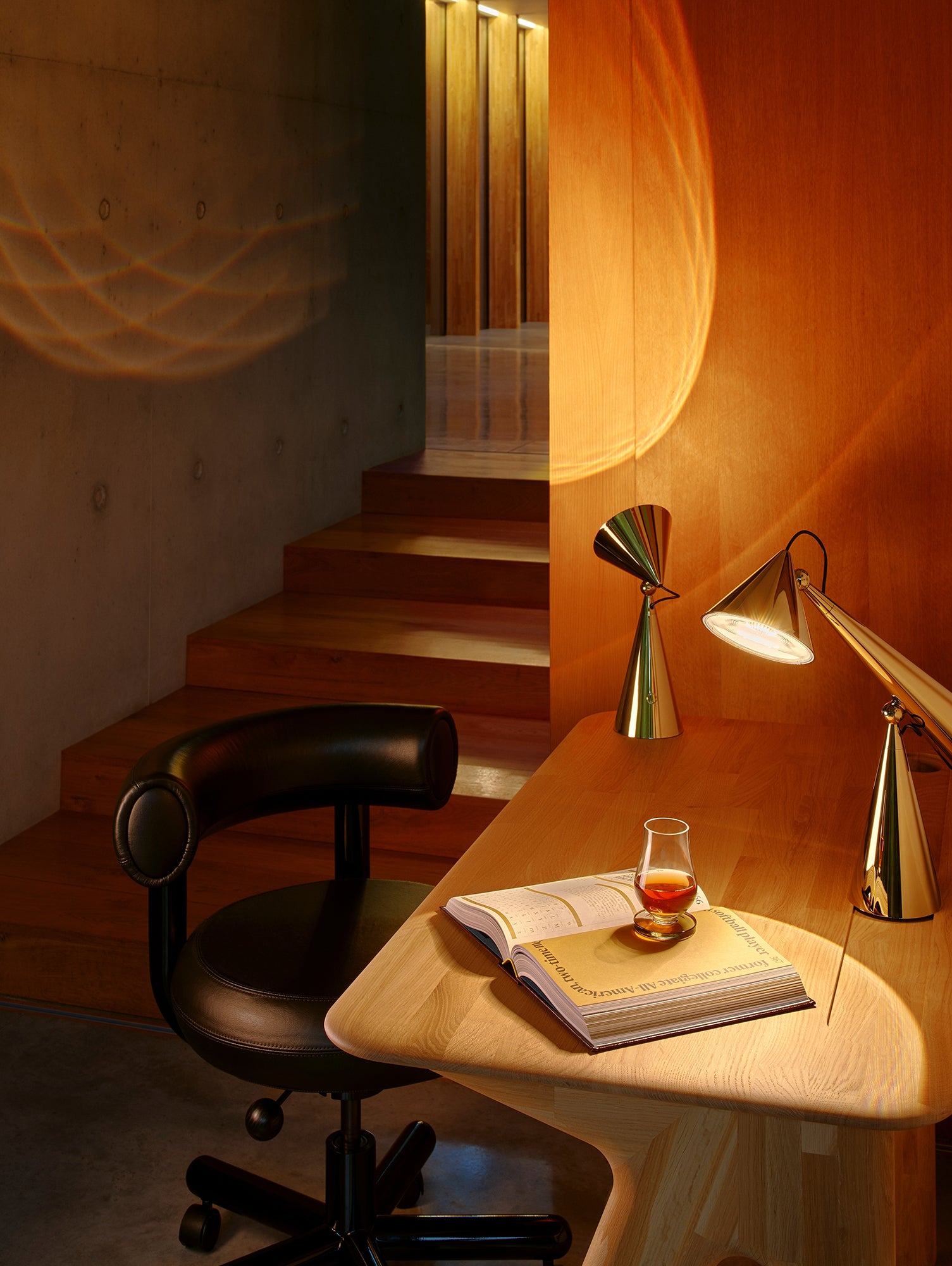 Fat Work Office Chair by Tom Dixon - Camo Leather Black