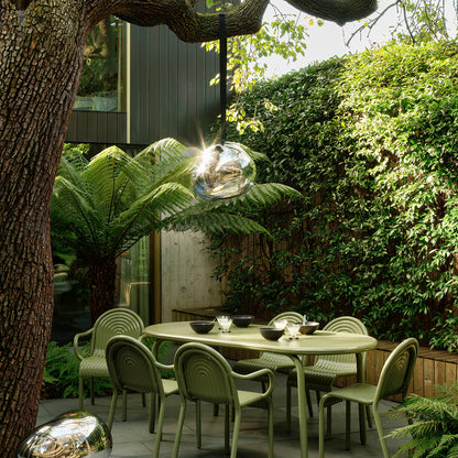 Groove Obround Table by Tom Dixon - Moss