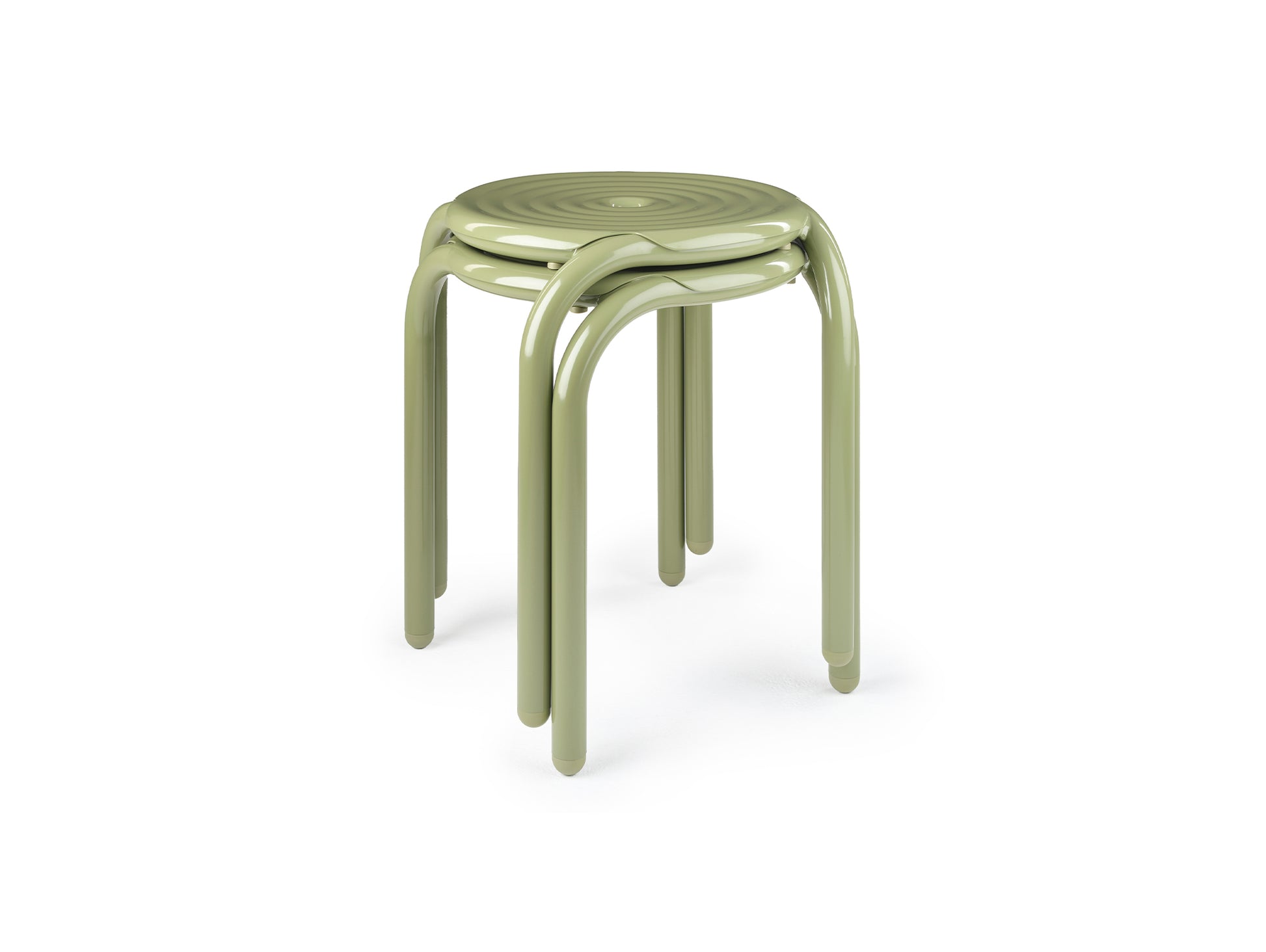 Groove Stool by Tom Dixon - Moss