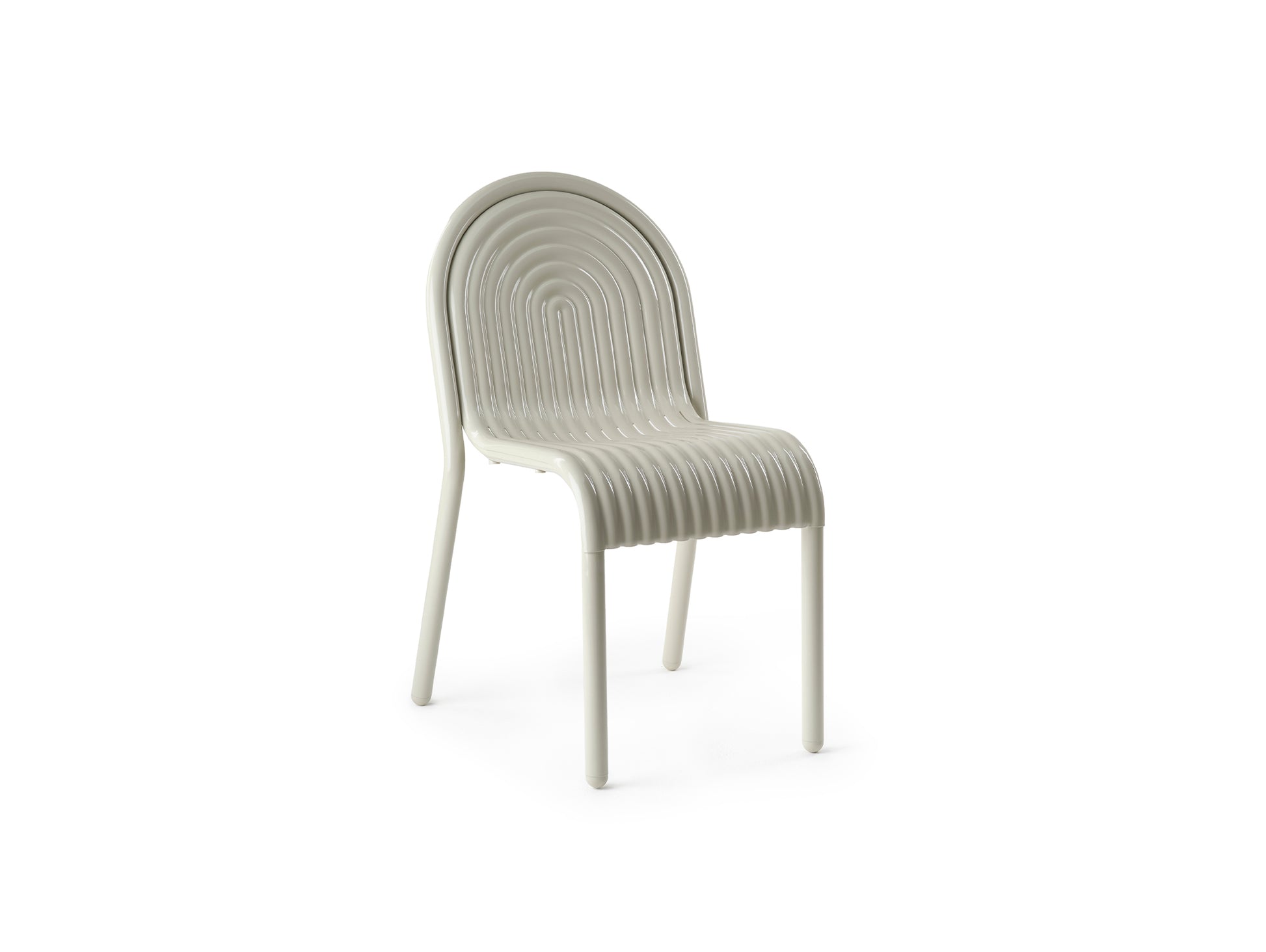 Groove Side Chair by Tom Dixon - Putty