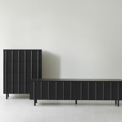 Rib Dresser by Normann Copenhagen - Black Painted Oak Veneer