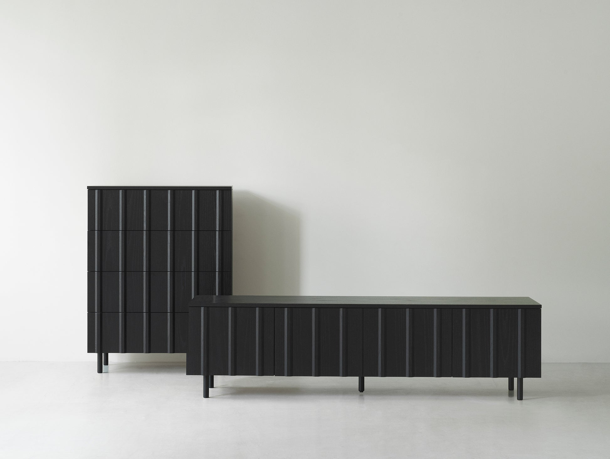 Rib Dresser by Normann Copenhagen - Black Painted Oak Veneer