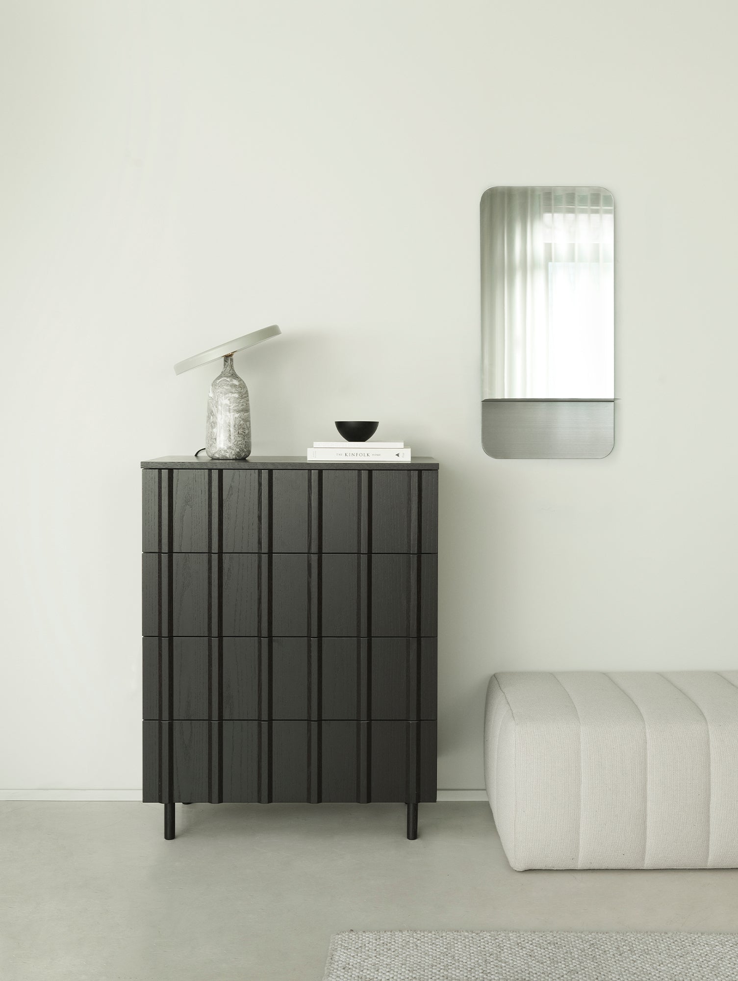 Rib Dresser by Normann Copenhagen - Black Painted Oak Veneer