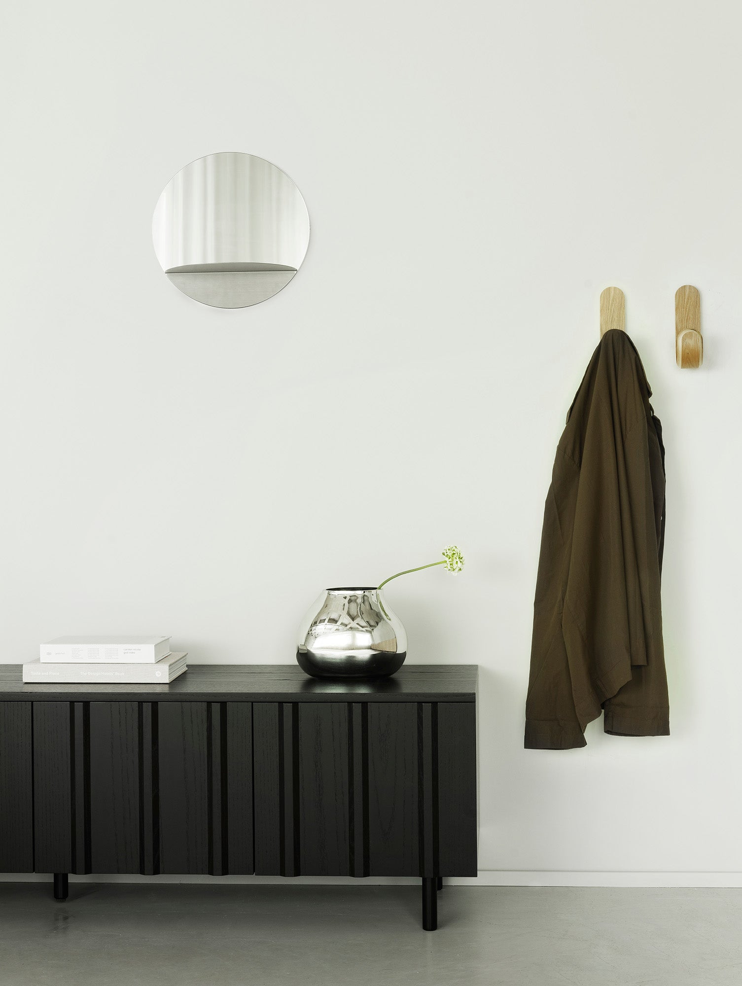 Rib Sideboard by Normann Copenhagen - Low / Black Painted Oak Veneer