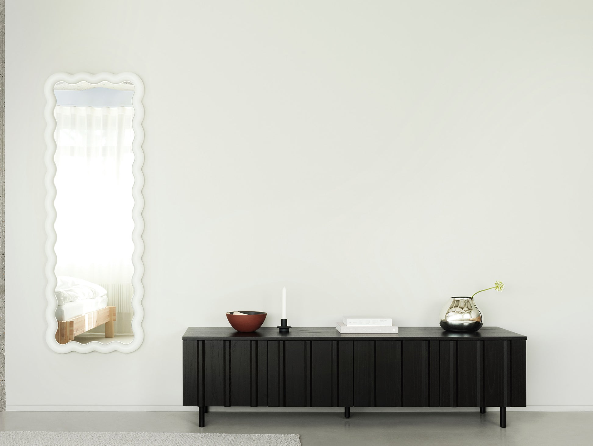 Rib Sideboard by Normann Copenhagen - Low / Black Painted Oak Veneer