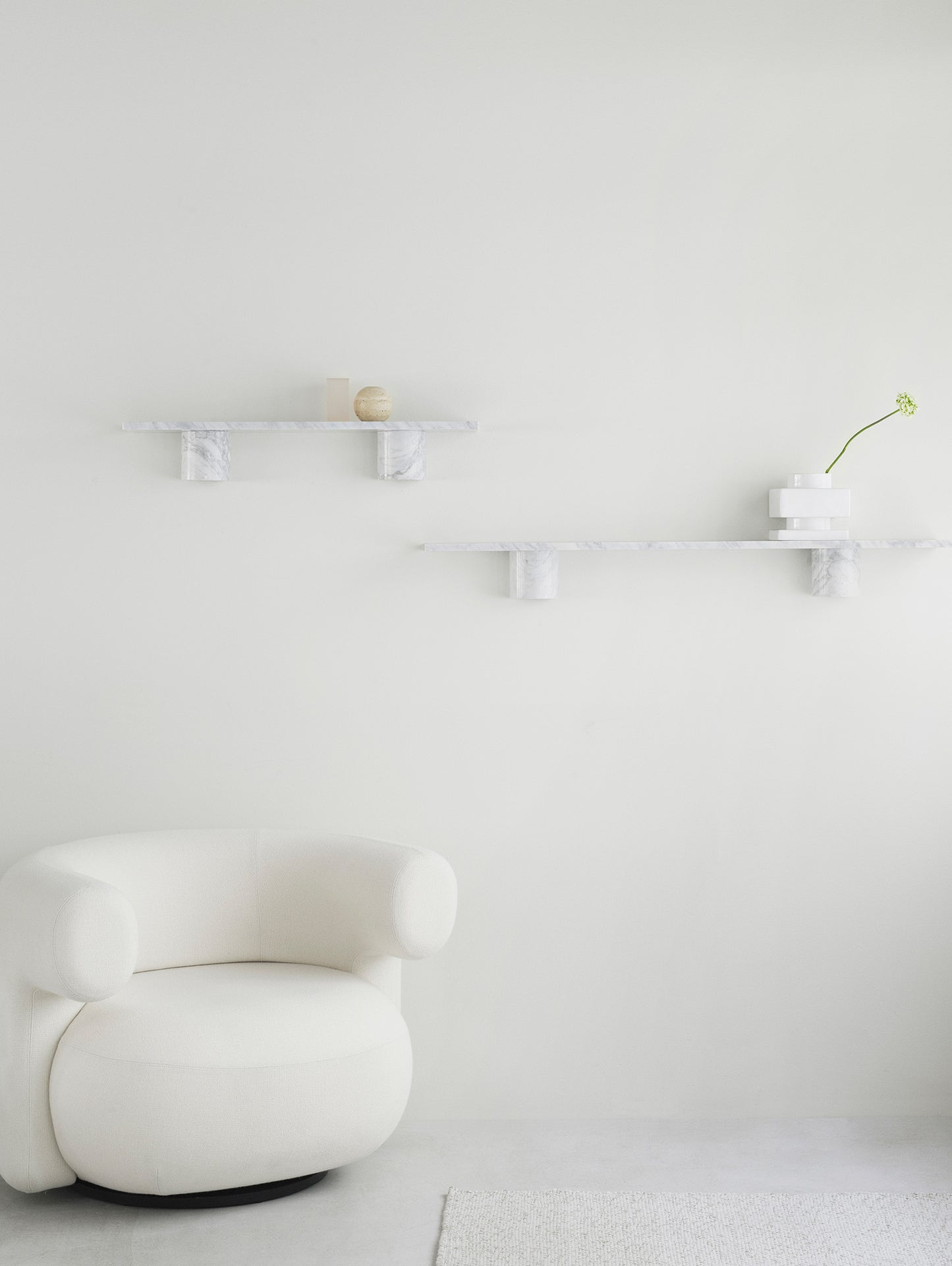 Sten Shelf by Normann Copenhagen - White Carrara Marble