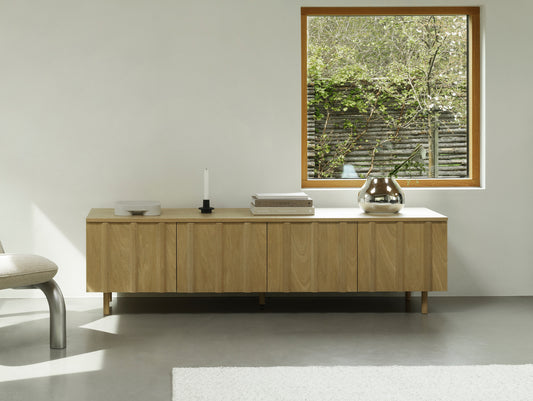 Rib Sideboard by Normann Copenhagen - Low / Lacquered Oak Veneer