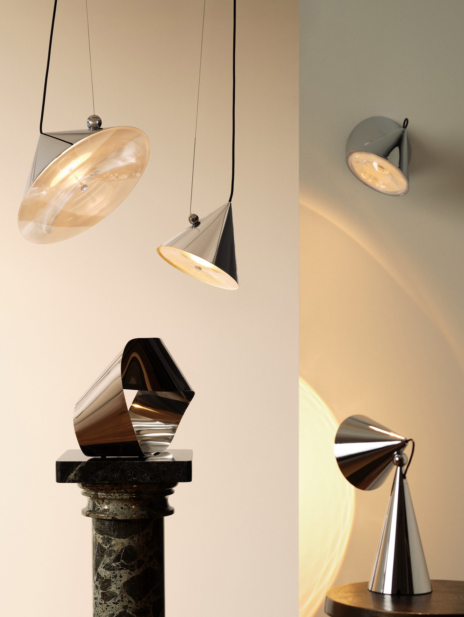 Pose LED Surface Light by Tom Dixon - Silver
