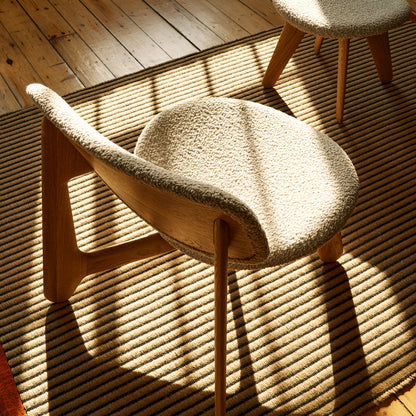 Slab Lounge Chair by Tom Dixon - Natural Oak / Elle 200