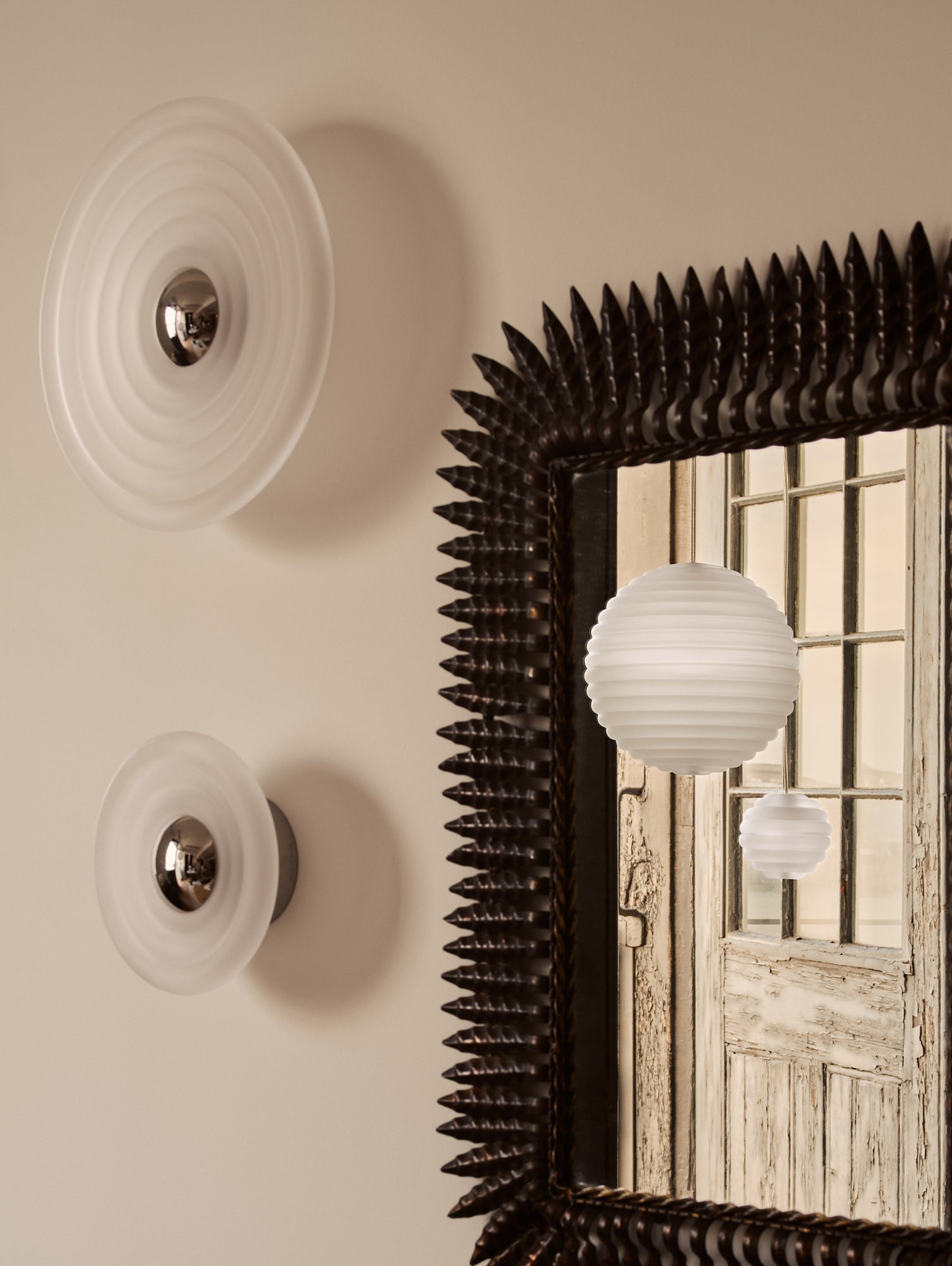 Press Mini Surface LED Wall Lamp (Frosted) by Tom Dixon 