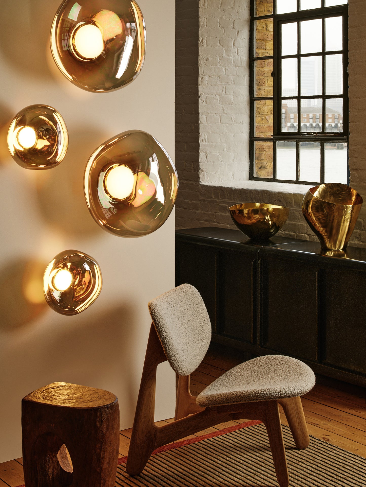 Slab Lounge Chair by Tom Dixon - Natural Oak / Elle 200