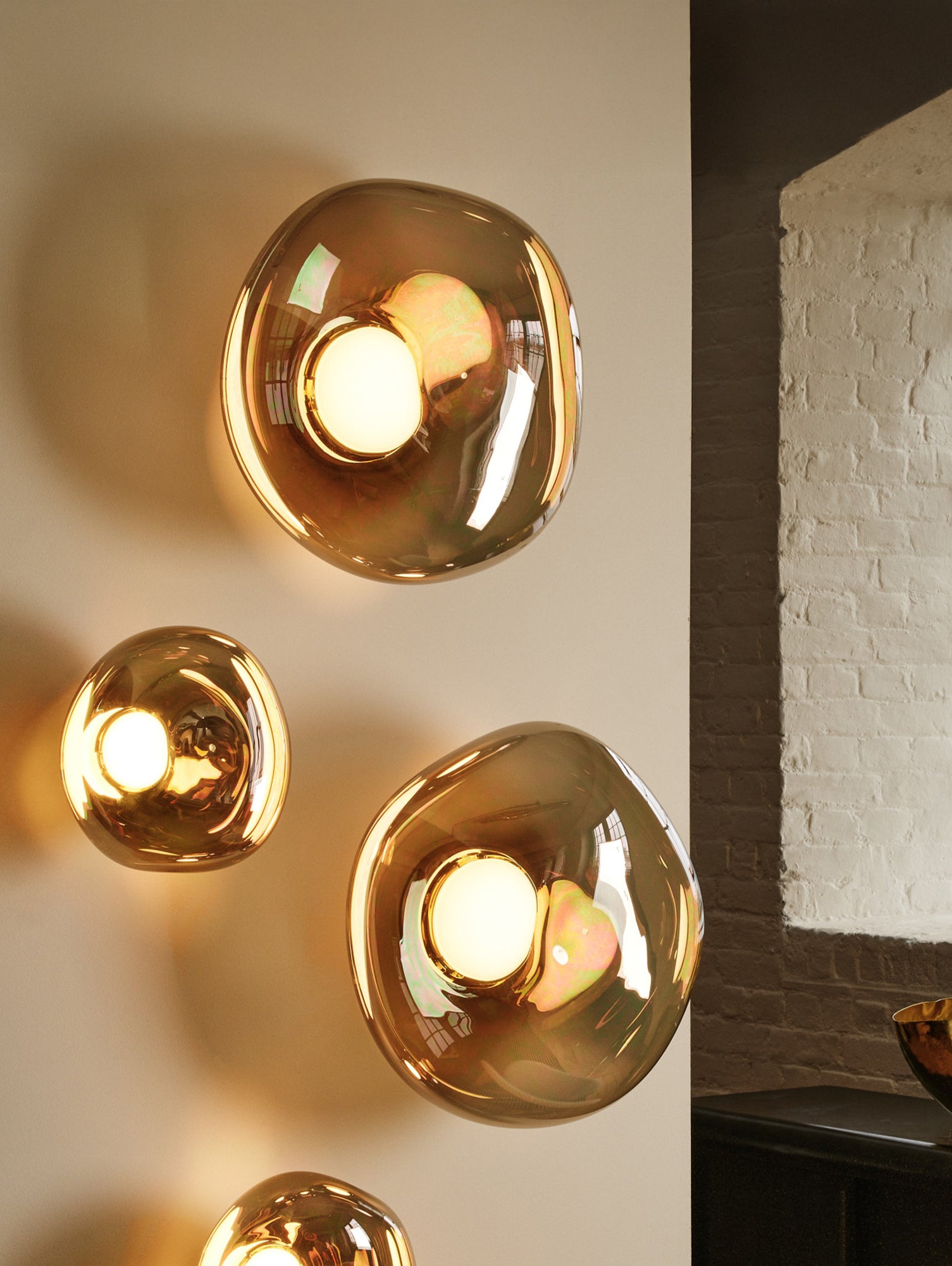 Melt Surface LED Wall Lamp by Tom Dixon - Bronze