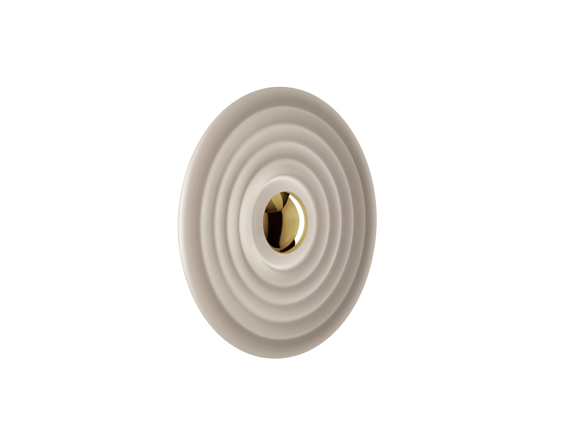 Press Surface LED Wall Lamp (Frosted) by Tom Dixon - Gold Cap