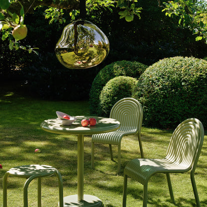 Groove Round Table by Tom Dixon - Moss