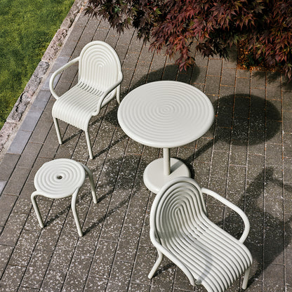 Groove Round Table by Tom Dixon - Putty