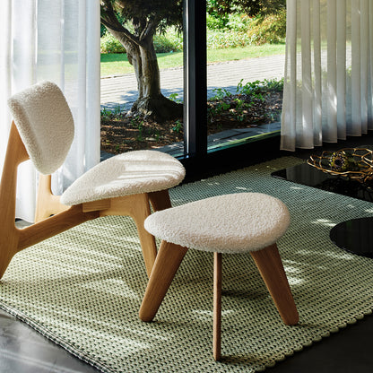 Slab Lounge Chair by Tom Dixon - Natural Oak / Elle 200