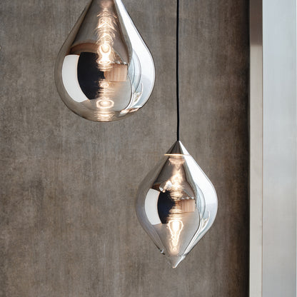 Flare Top Silver LED Pendant Light by Tom Dixon