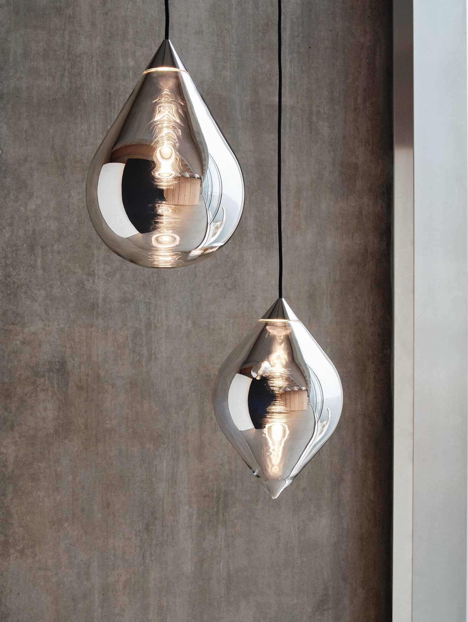 Flare Top Silver LED Pendant Light by Tom Dixon