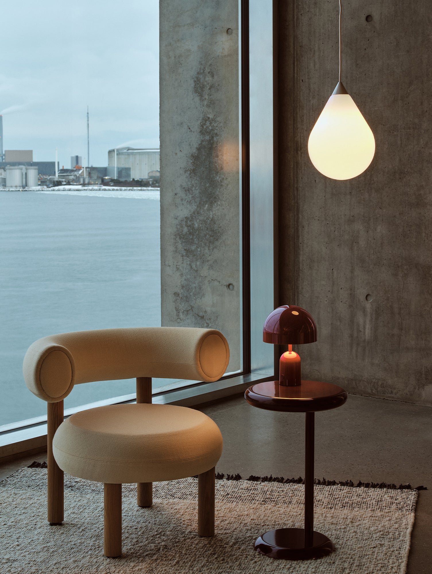 Flare Bead Opal E27 Pendant Light by Tom Dixon