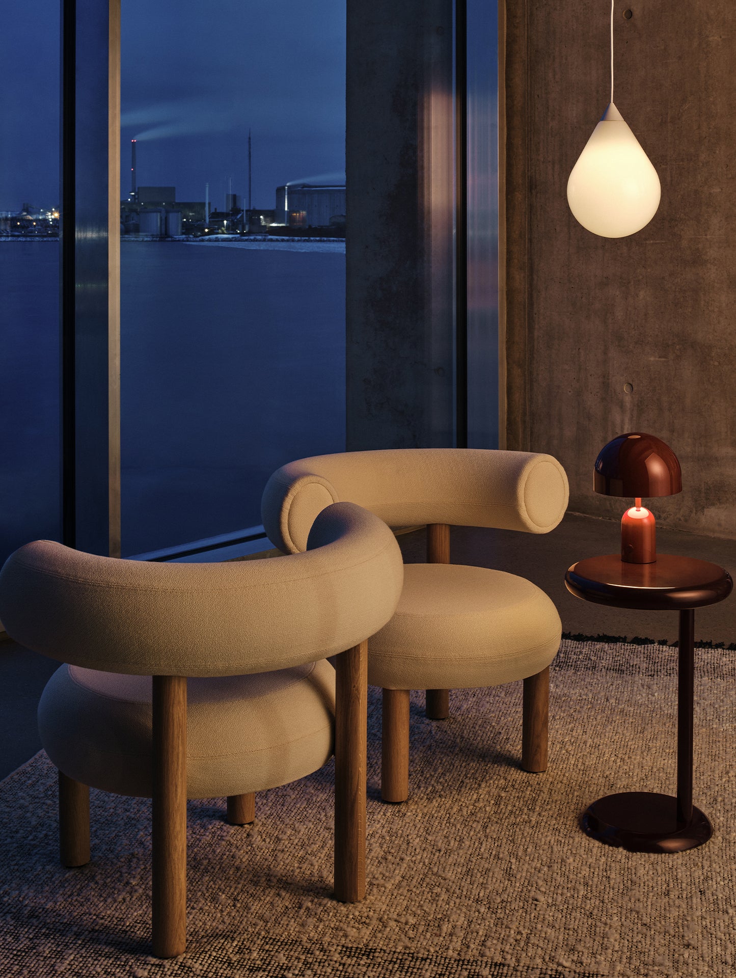 Flare Bead Opal E27 Pendant Light by Tom Dixon