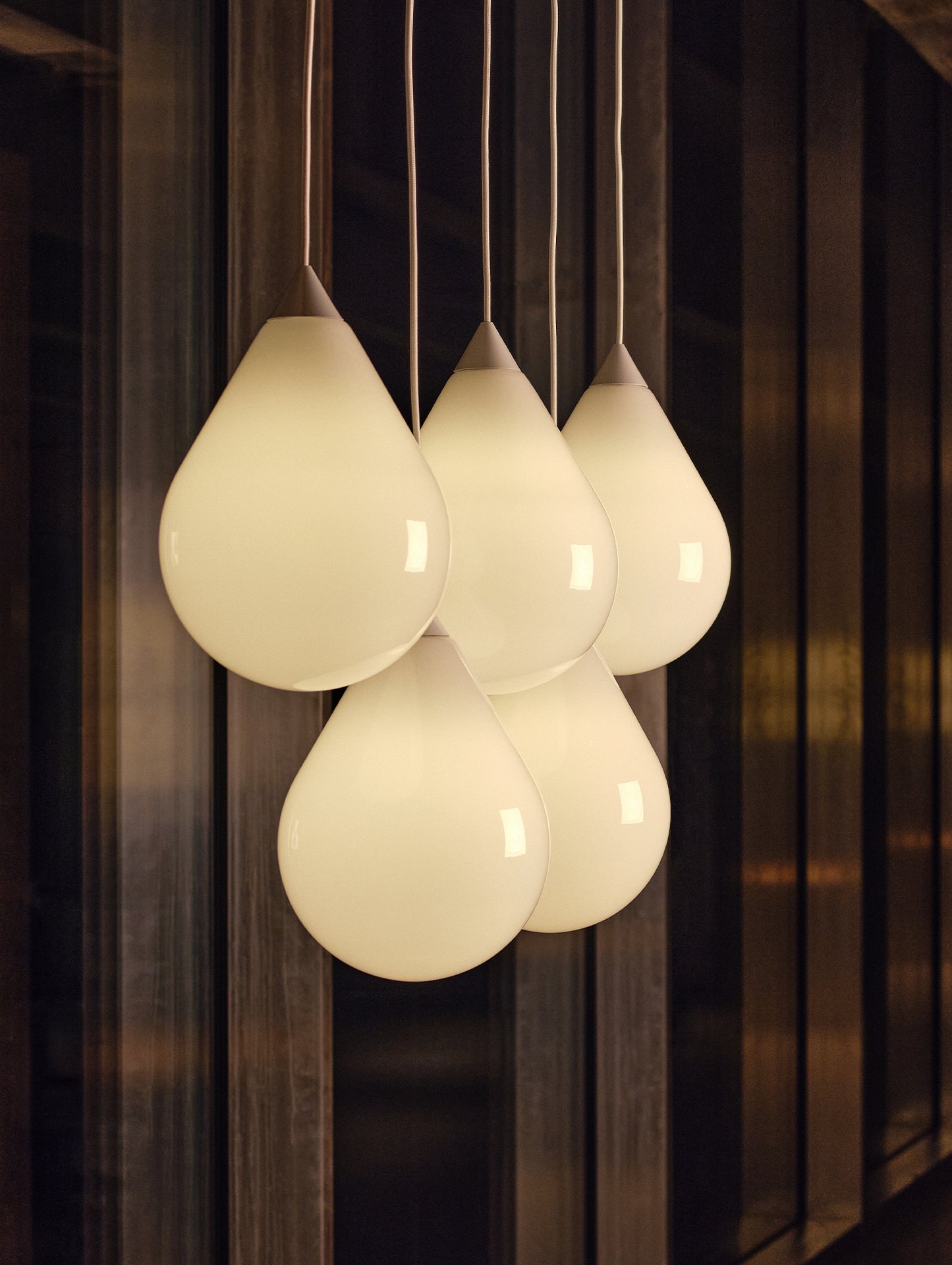 Flare Bead Opal E27 Pendant Light by Tom Dixon