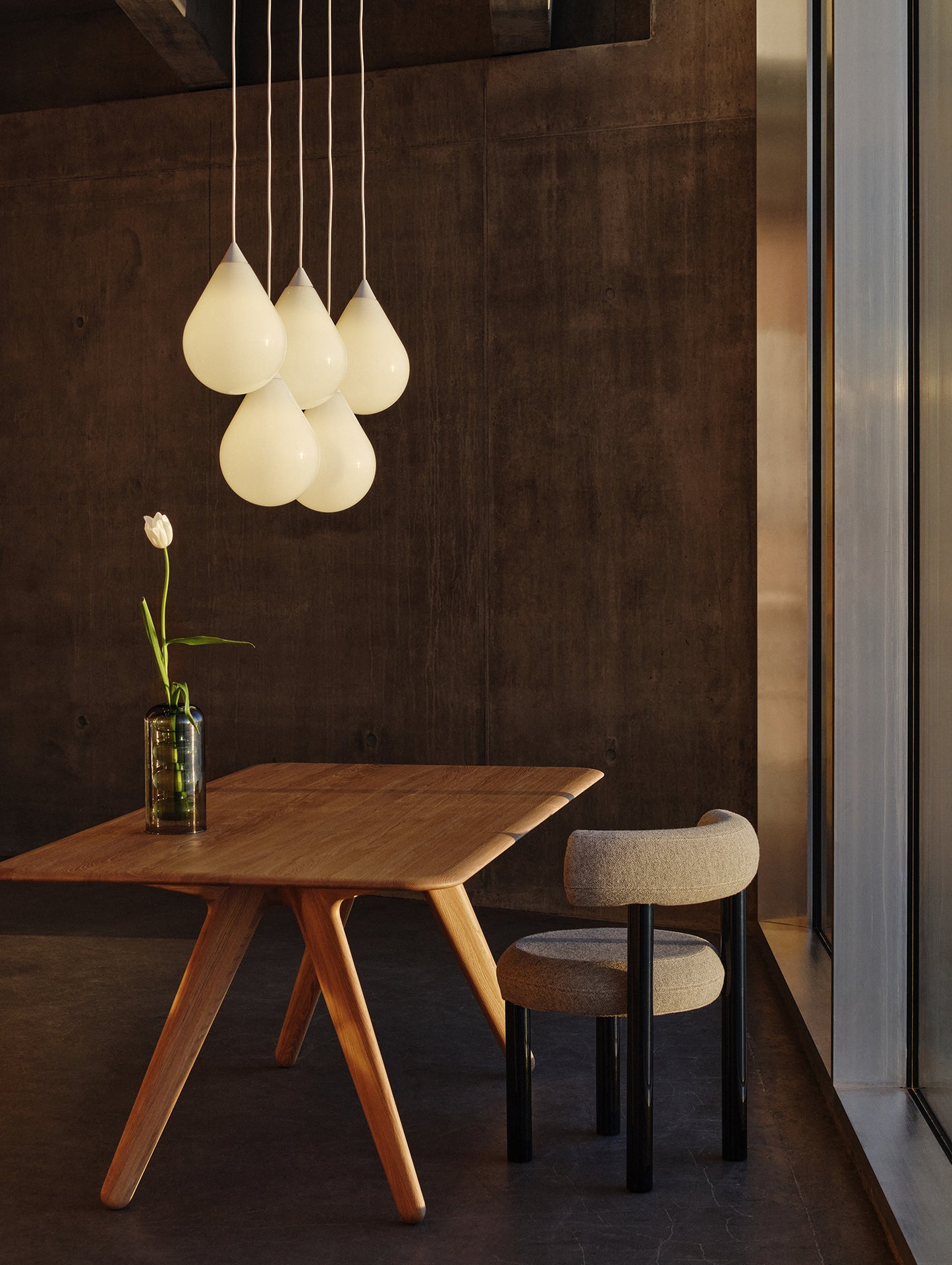 Flare Bead Opal E27 Pendant Light by Tom Dixon