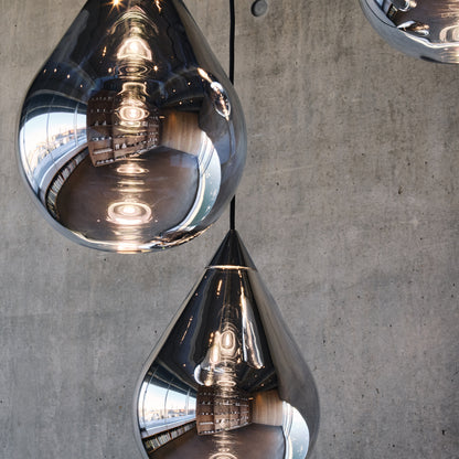 Flare Bead Silver LED Pendant Light by Tom Dixon