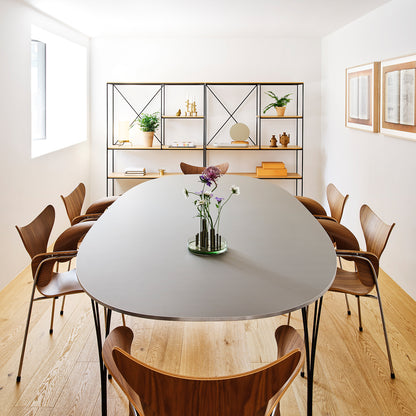 Superellipse Dining Table (Laminate Tabletop) by Fritz Hansen