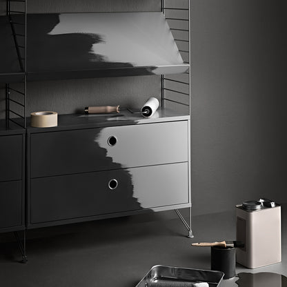 String System Magazine Shelf by String - Dark Grey