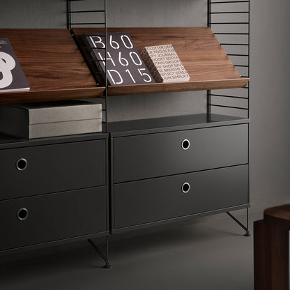String System Magazine Shelf by String - Walnut