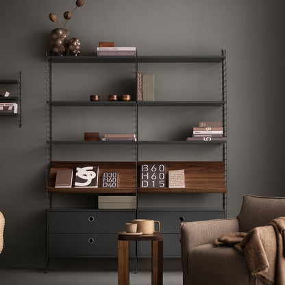 String System Shelves by String - Dark Grey
