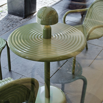 Groove Round Table by Tom Dixon - Moss