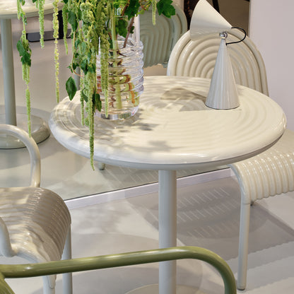 Groove Round Table by Tom Dixon - Putty