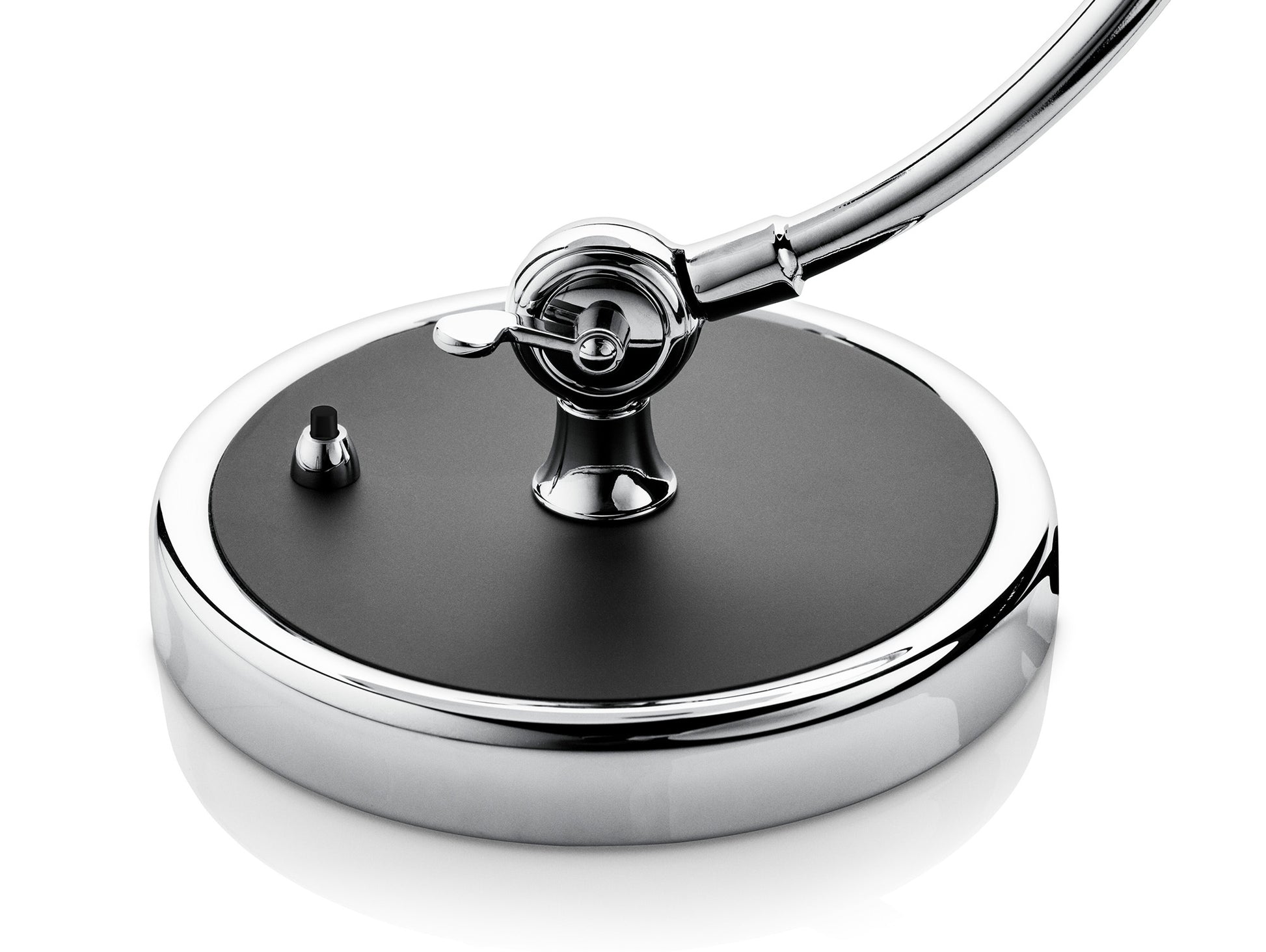 Kaiser Idell Luxus Table Lamp by Fritz Hansen - Matt Black Shade with Chrome Base