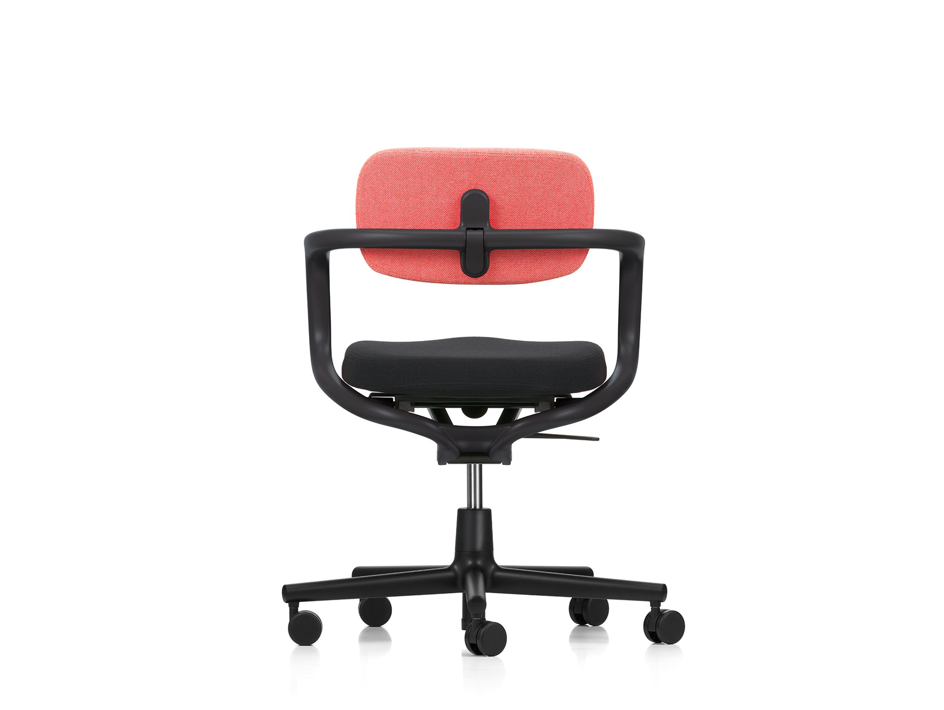 Allstar Office Chair by Vitra - Hopsak 66 Nero Seat / Hopsak 68 Pink Poppy Red Backrest (F60)