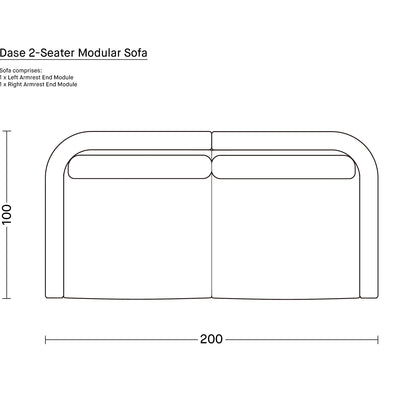 Dase 2-Seater Modular Sofa by Ferm Living 