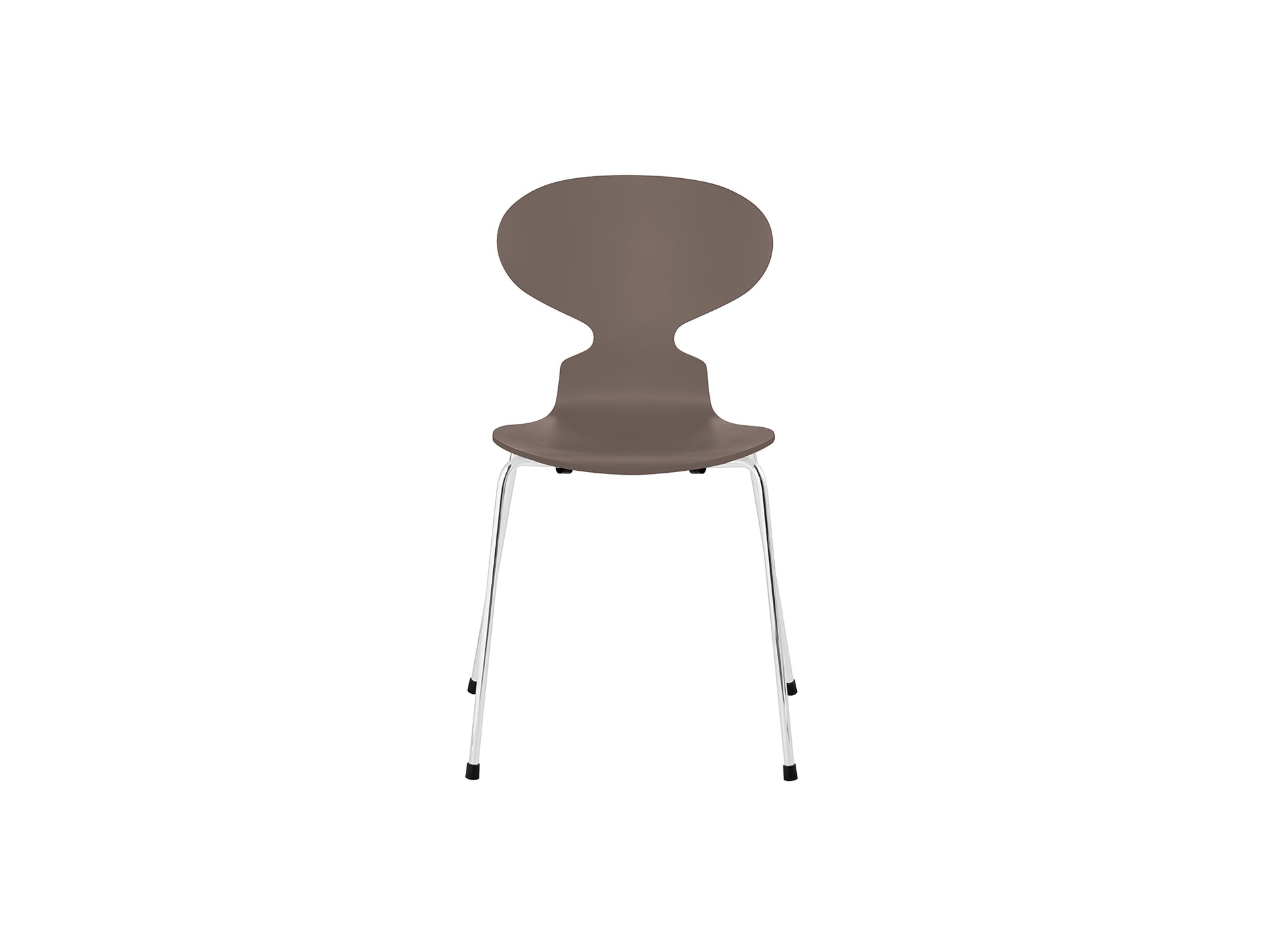 Ant Chair 4 Legs by Fritz Hansen - Lacquered Veneer Shell / Chromed Steel Base / Lacquered Deep Clay