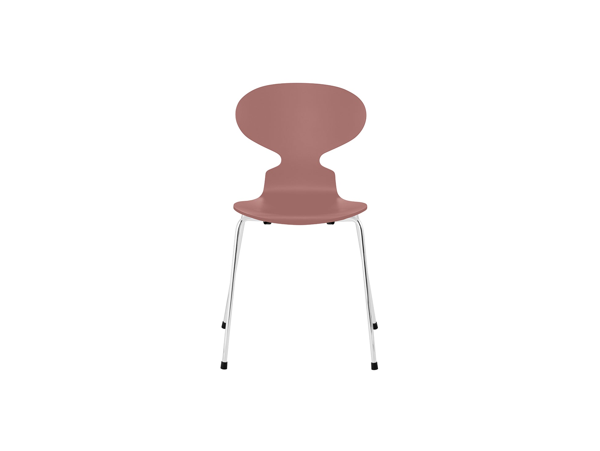 Ant Chair 4 Legs by Fritz Hansen - Lacquered Veneer Shell / Chromed Steel Base / Lacquered Wild Rose
